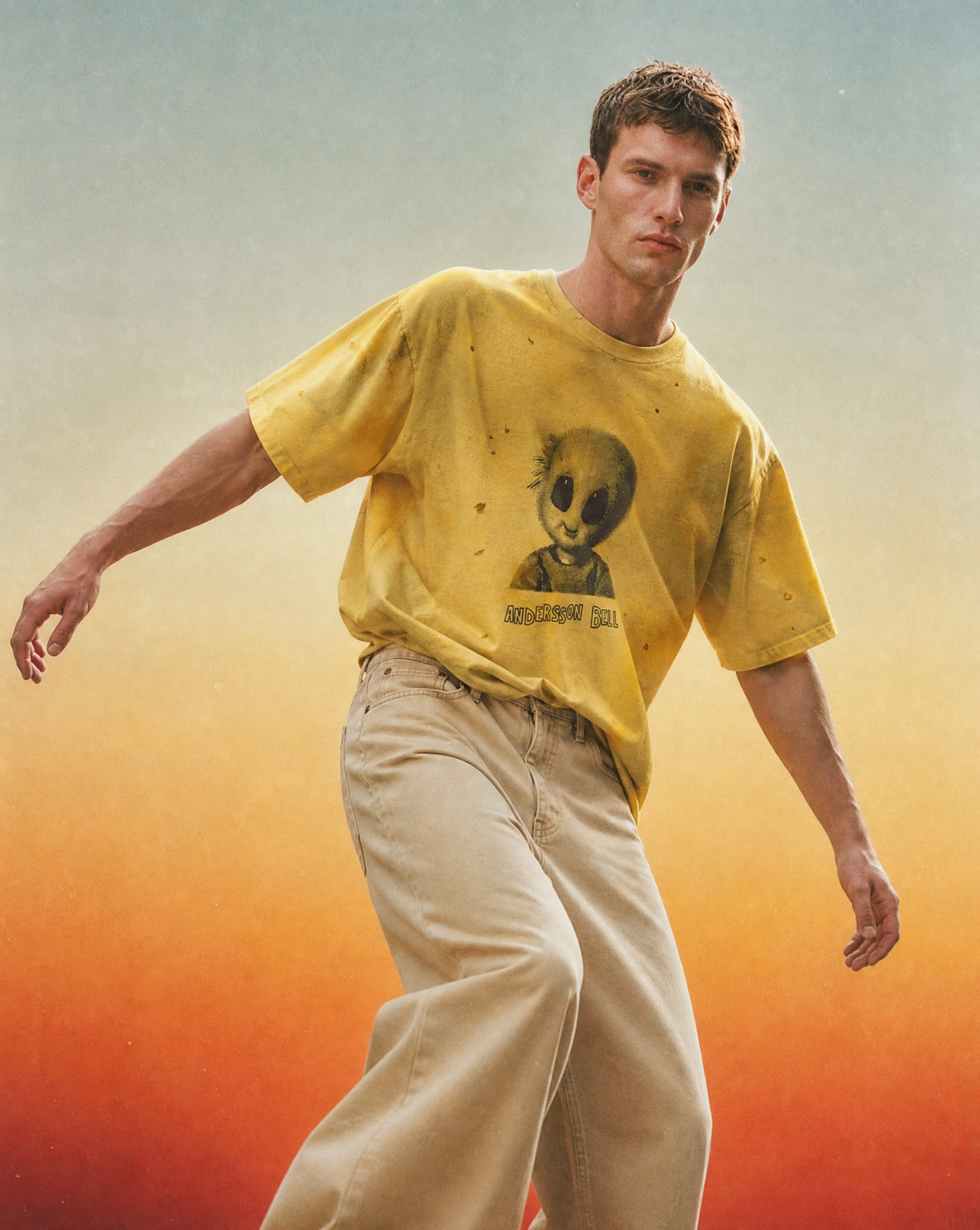T-shirt Alien Machinery Yellow