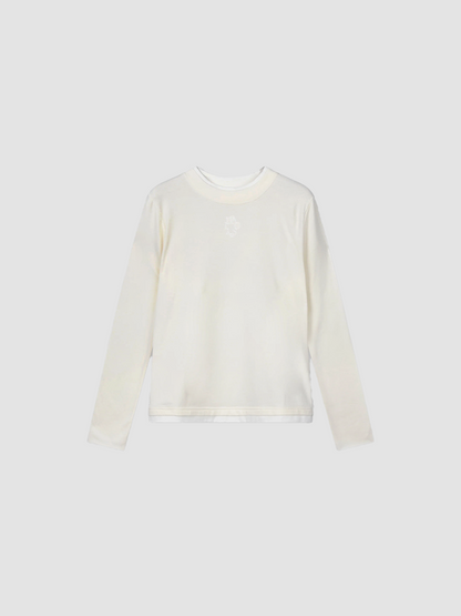 T-shirt Double Longsleeve Pearl Cream