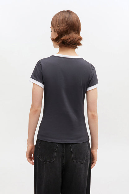 T-shirt Cropped Teddy Black
