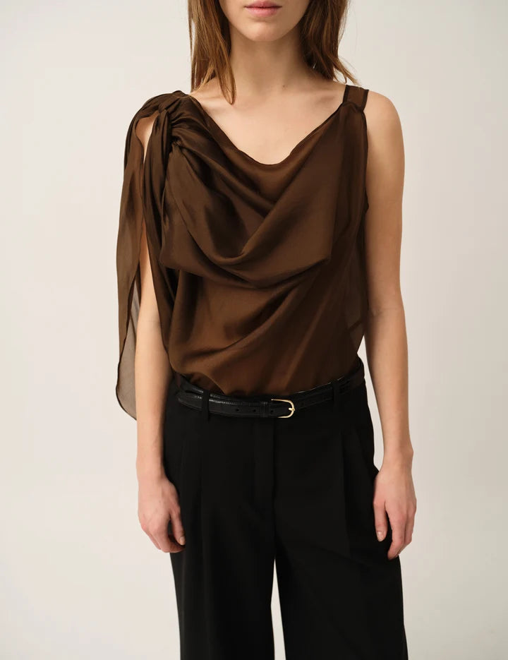 Top Gillian Drape Espresso