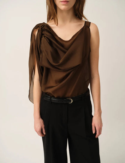 Top Gillian Drape Espresso