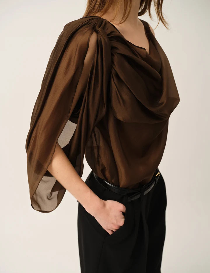 Top Gillian Drape Espresso