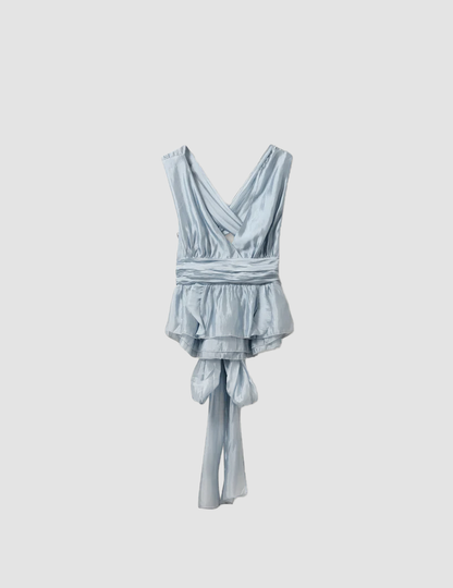 Top Gillian Halter Dusty Blue