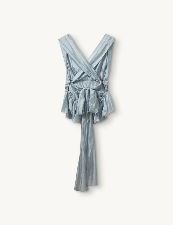 Top Gillian Halter Dusty Blue