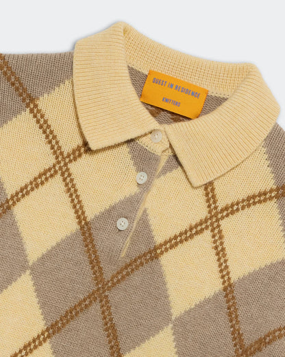 Sweater Collegiate Argyle Polo Butter