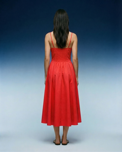 Dress Bardot Red Flash