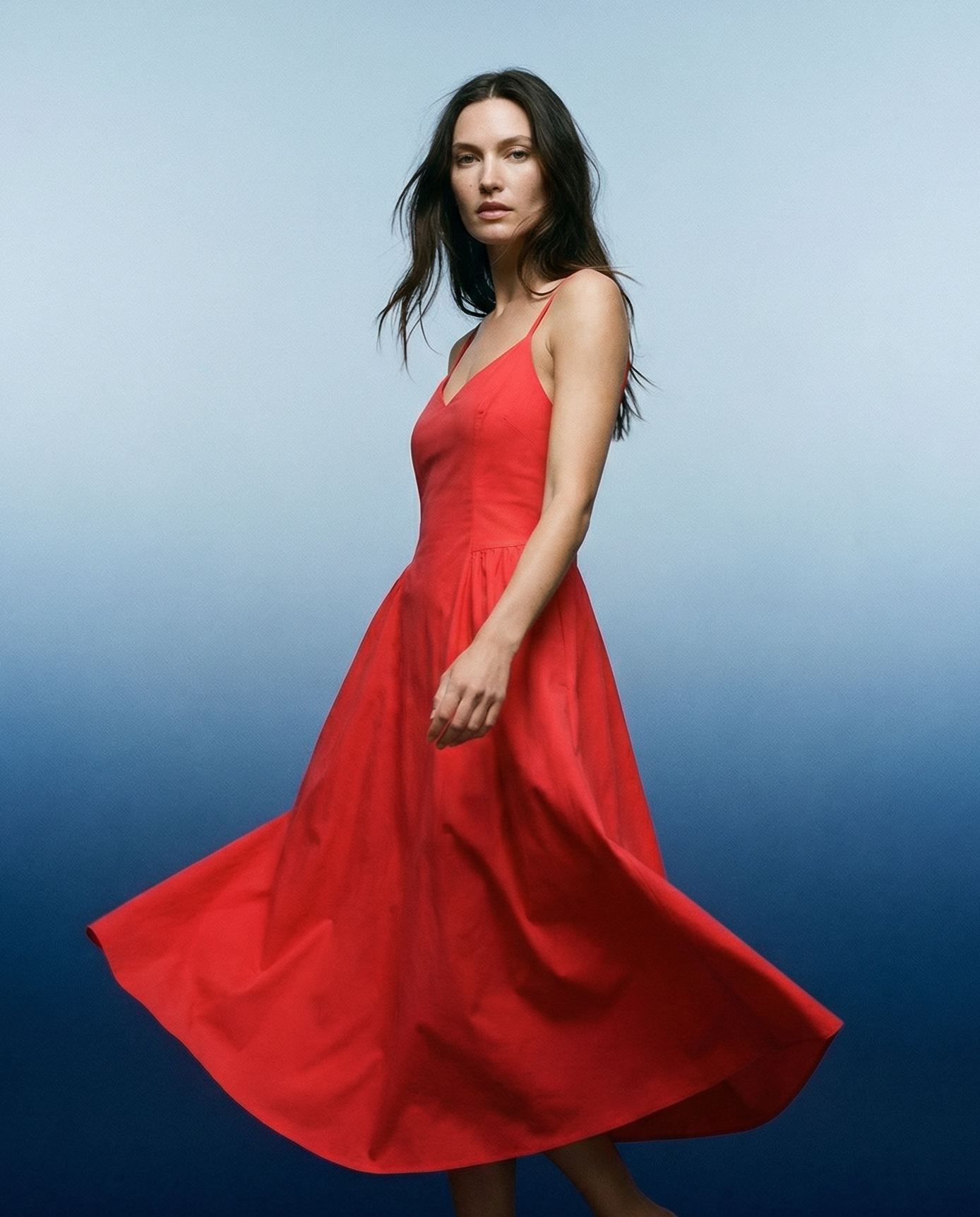 Dress Bardot Red Flash