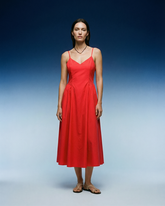 Dress Bardot Red Flash