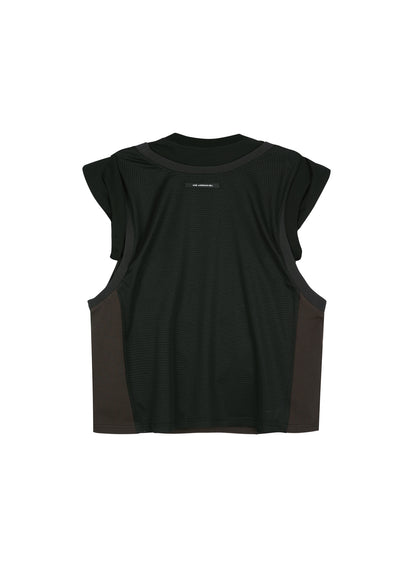 T-shirt Layered Jersey Black