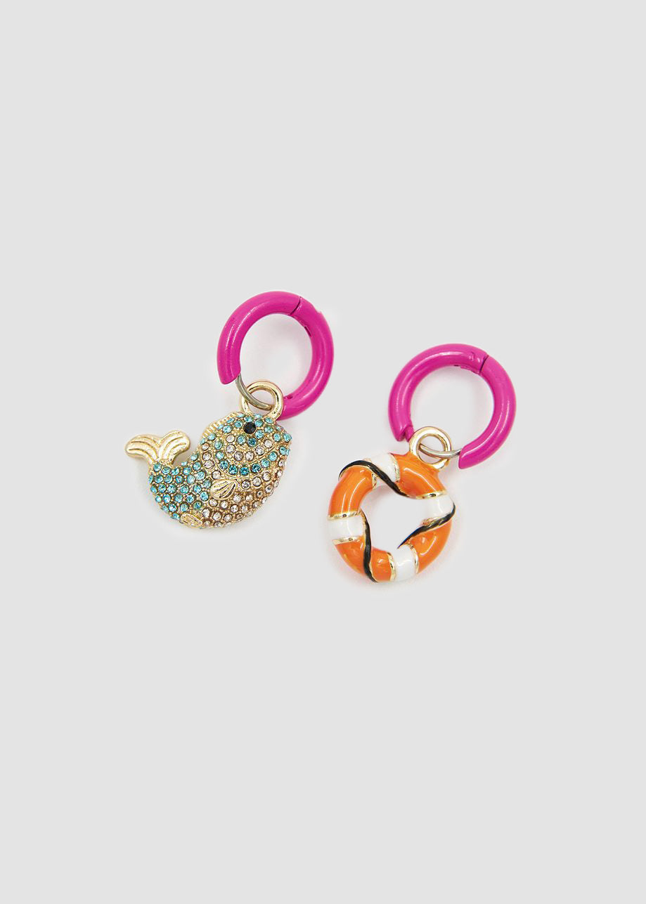 Earrings With Fish & Lifebuoy