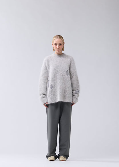 Sweater Alpaca Blend Crewneck Grey