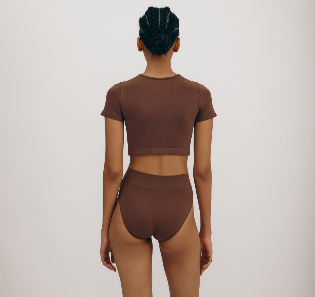 Briefs Smooth High-Leg Walnut