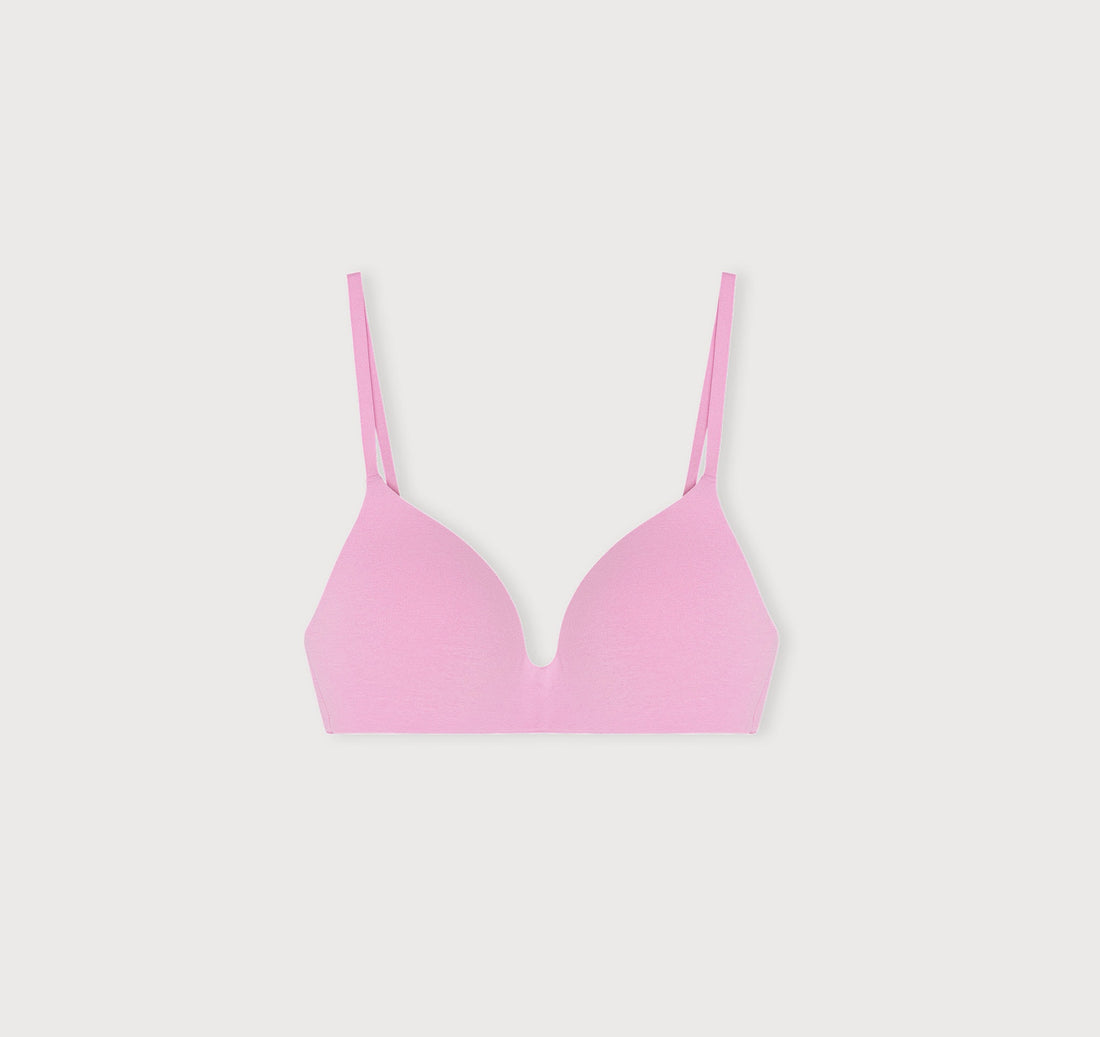 Bra Wireless Plunge Pink