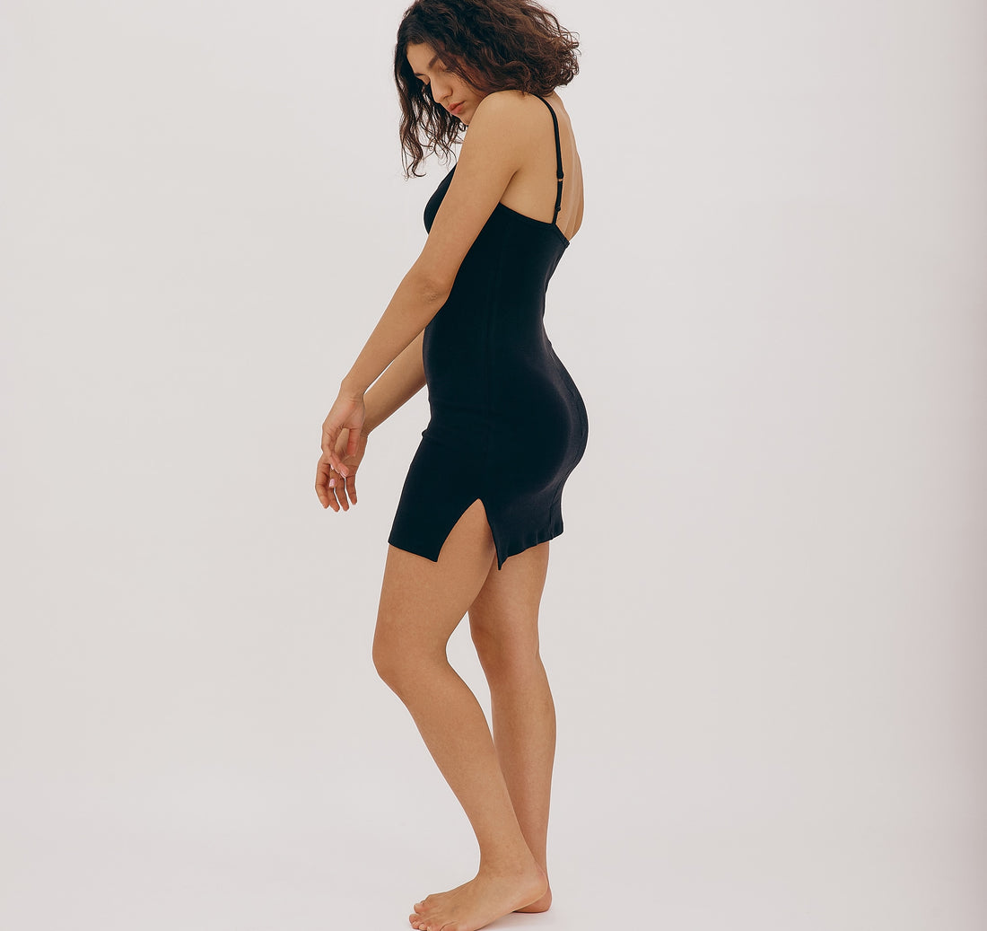 Dress Soft Knit Slip Black