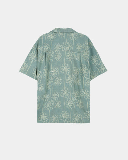 Shirt Flower Embroidery Denim