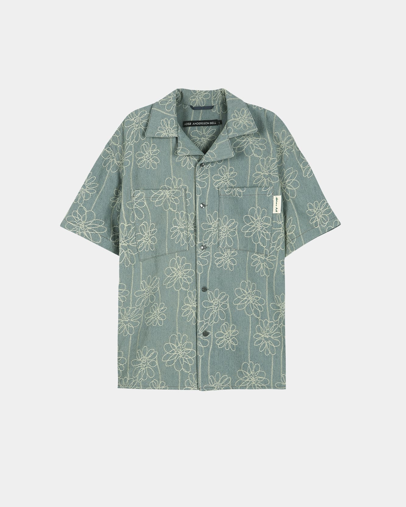 Shirt Flower Embroidery Denim