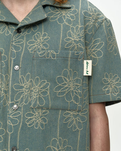 Shirt Flower Embroidery Denim