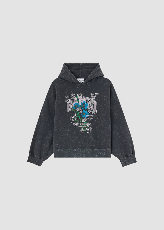 Hoodie Flowers Isoli Black