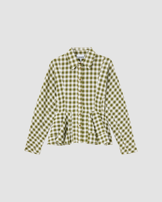 Shirt Check Flannel Green Moss