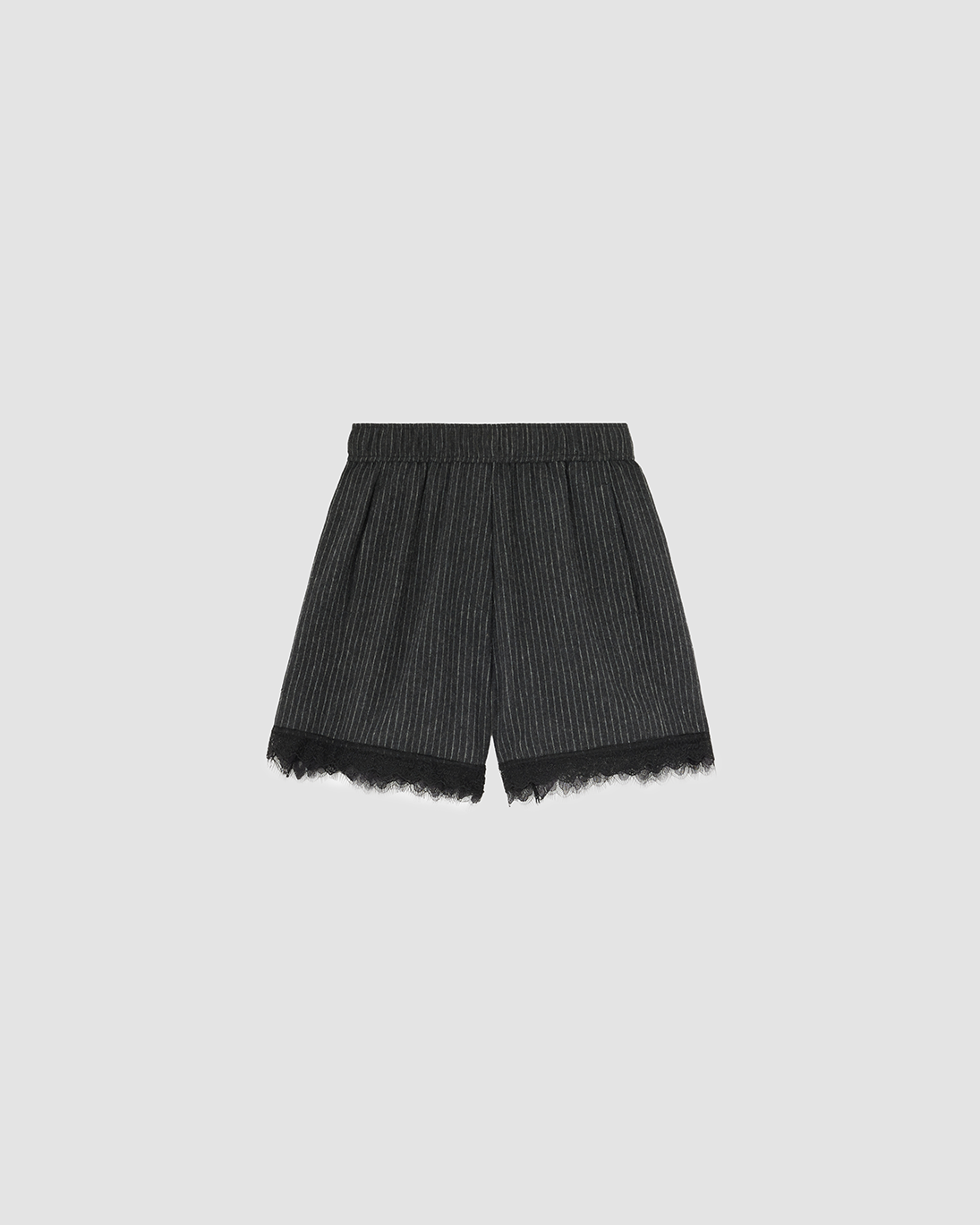 Shorts Pinstripe Lace Grey
