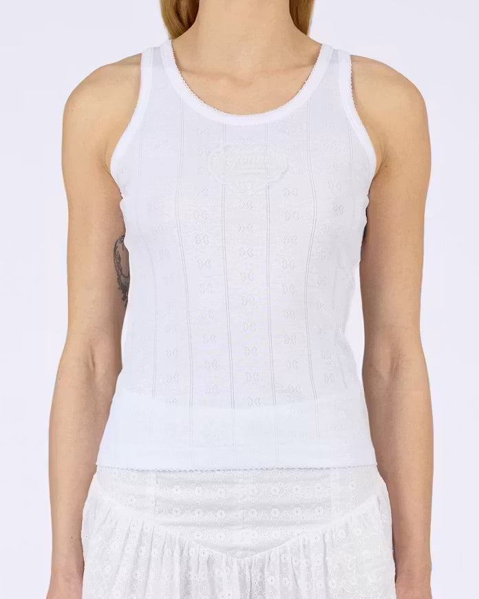 Tank Top Pointelle White