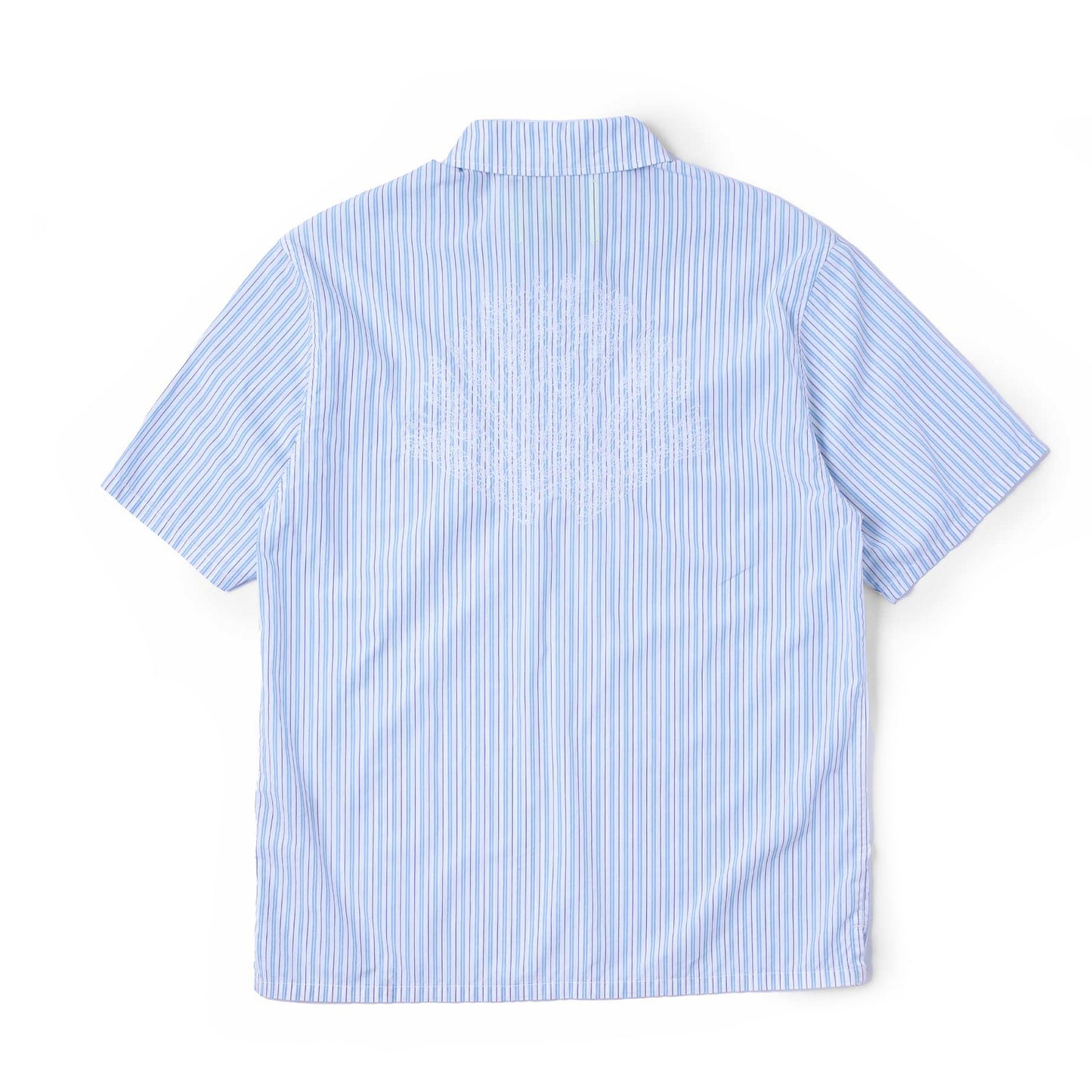 Shirt Work Coral Blue/White