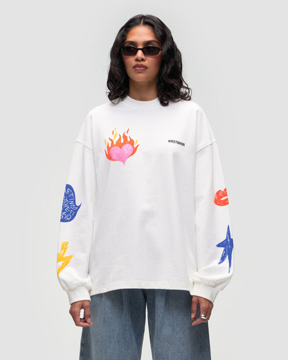 T-shirt Yuma Longsleeve Blanc