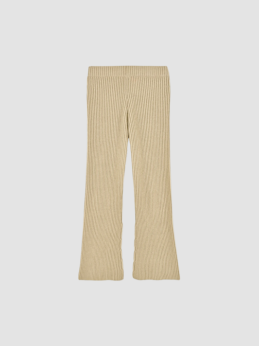 Pants Wide Two-tone Beige