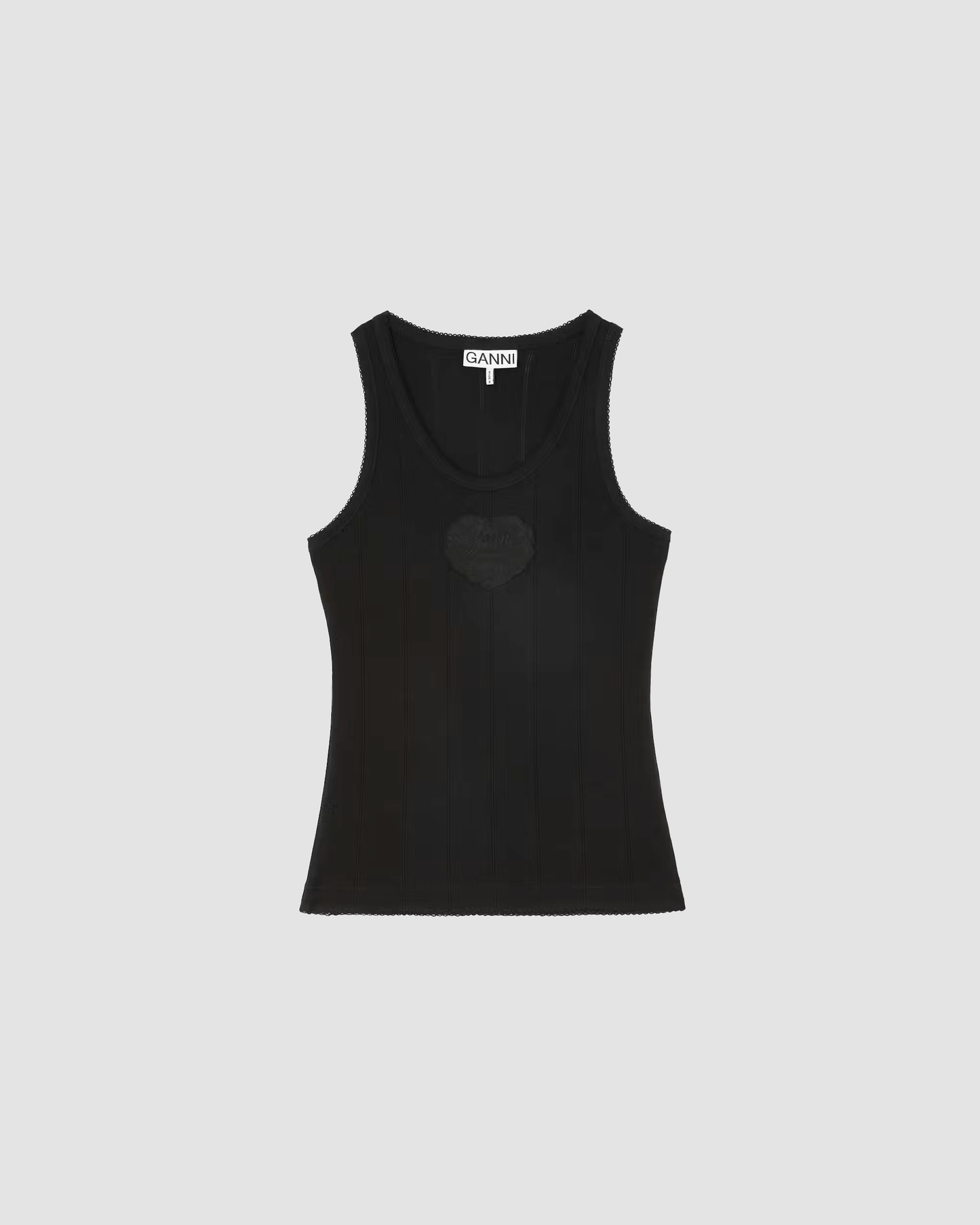 Tank Top Pointelle Black