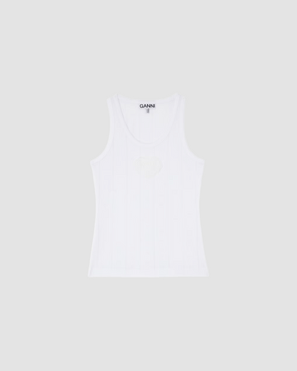 Tank Top Pointelle White