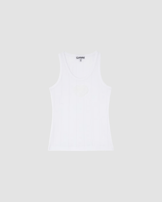 Tank Top Pointelle White
