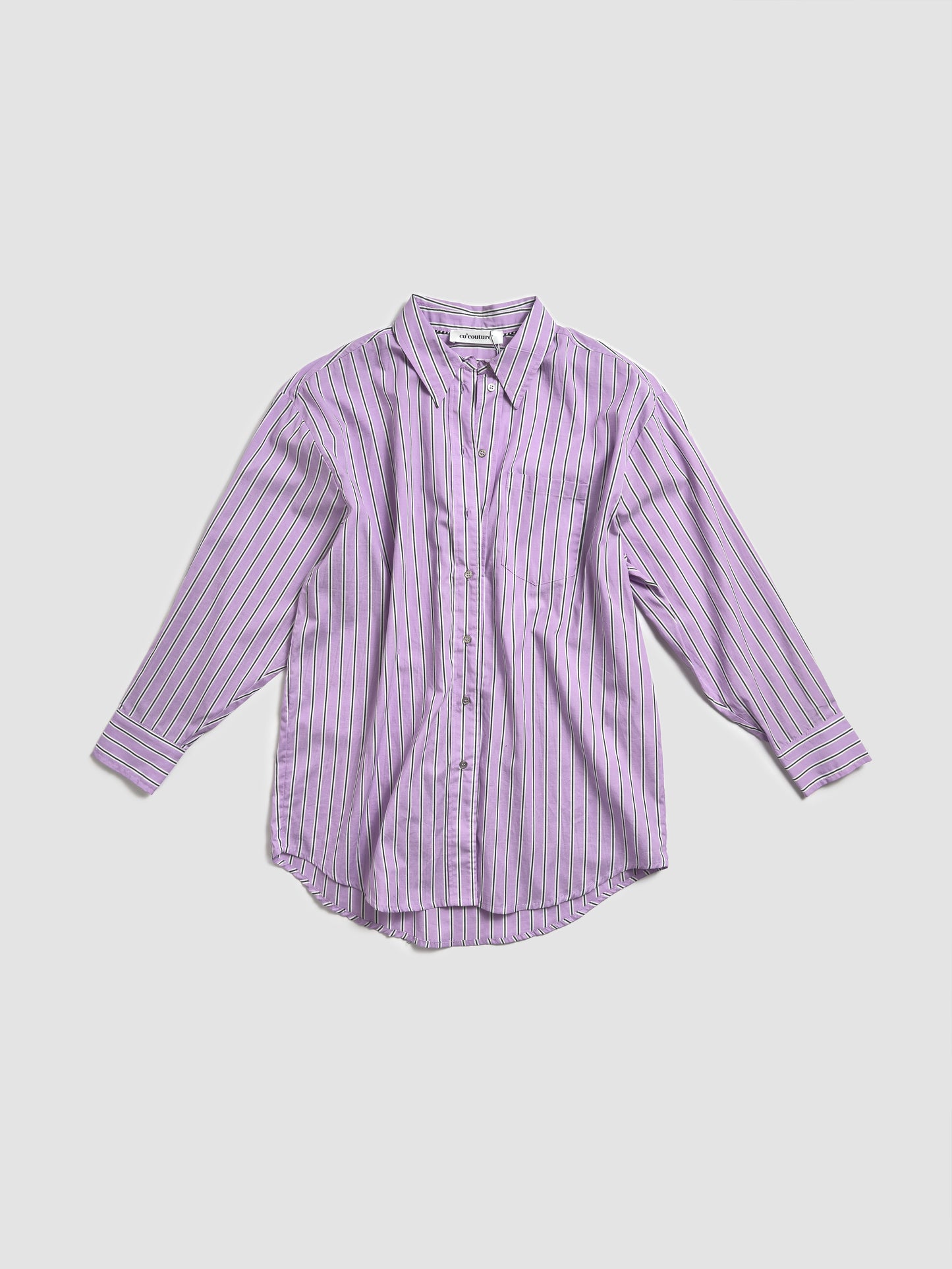 Drake Stripe Oversize Shirt Purple - Via Store